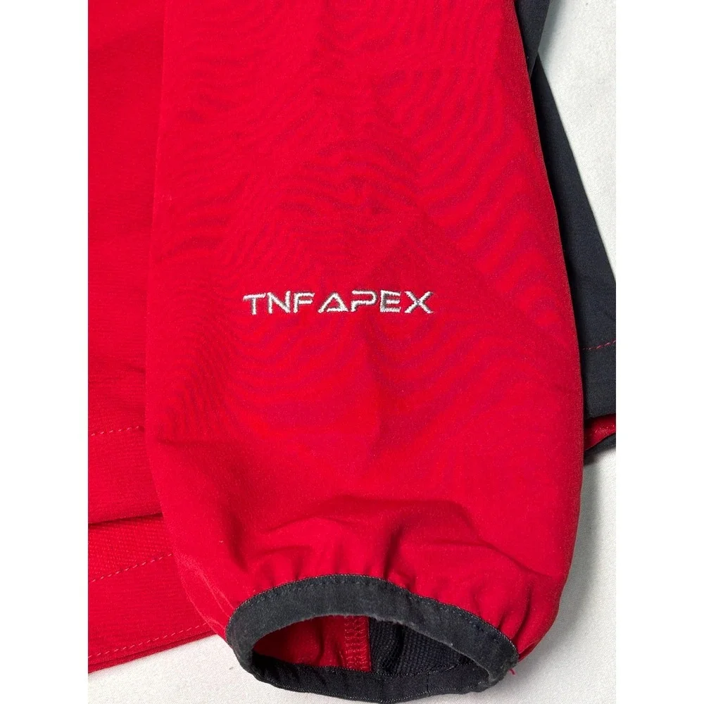 The North Face Mens Apex Softshell Jacket Red Black Full‎ Zip Size S
